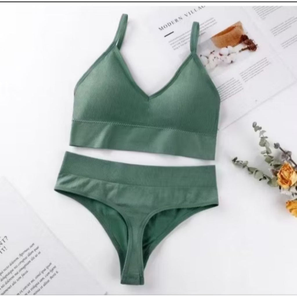 Pekanbaru Pakaian Wanita Sport Bra Set