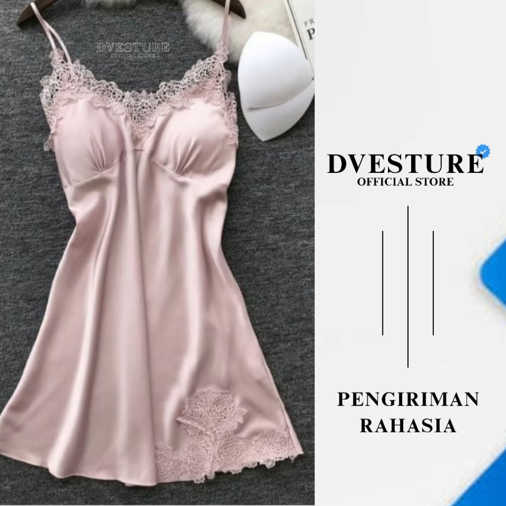 Pekanbaru Lingerie Dress Set D-03 Plus Busa Dada Baju Tidur Dinas Wanita Dewasa