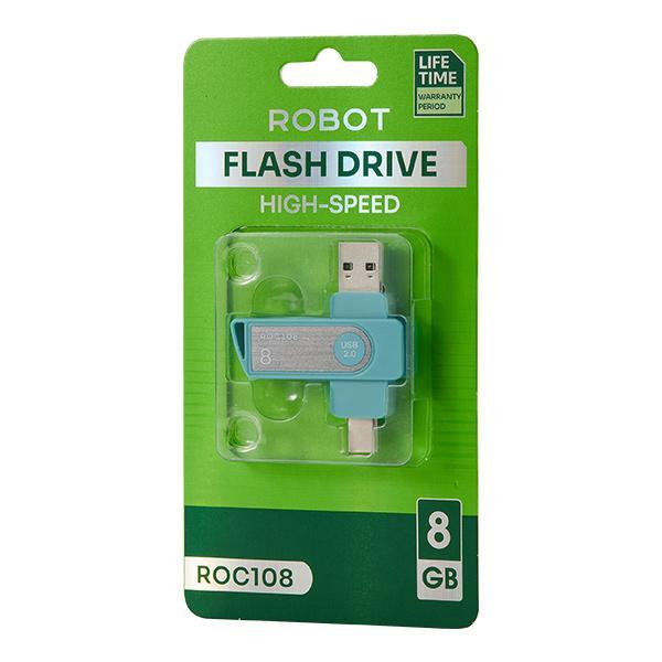Pekanbaru Robot Roc108 Roc116  Flashdisk 8Gb 16Gb 32Gb 64Gb Dual Otg Interface Usb And Type C