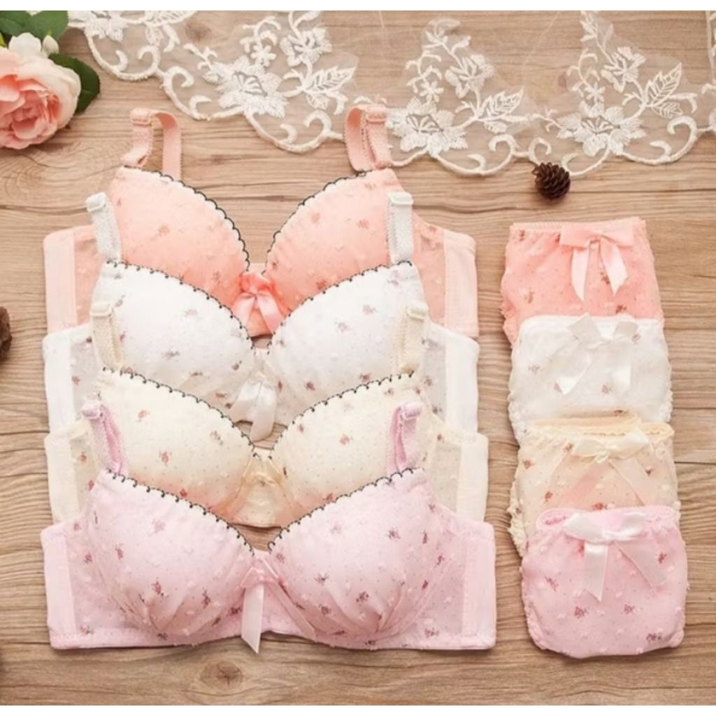 Pekanbaru Bra Set Cantik Bunga Kecil / Bh wanita