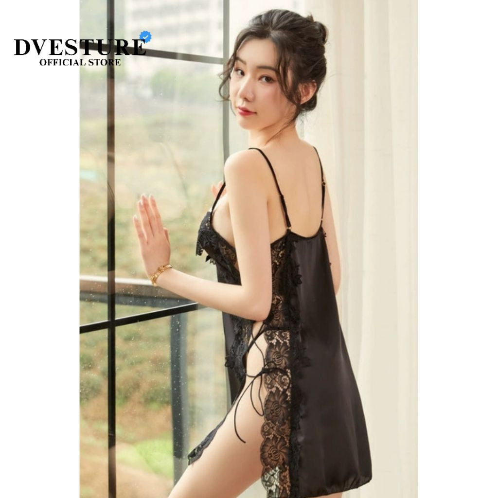 Pekanbaru Lingerie Dress Set D-105 Tali Samping Adjustable Baju Tidur Wanita