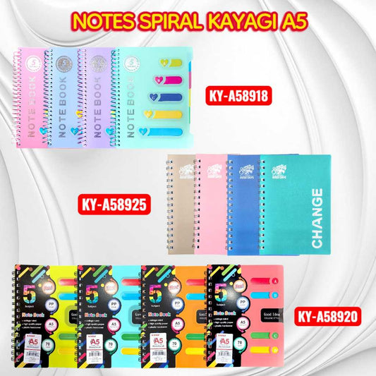 Pekanbaru Notes Spiral Kayagoi A5/ Notebook Kayagi/Catatan Pengingat Murah