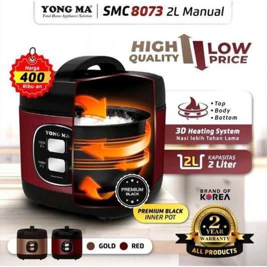 Pekanbaru Magic Com Yong Ma 2L Smc8073 / Rice Cooker Yong Ma 2L Smc 8073