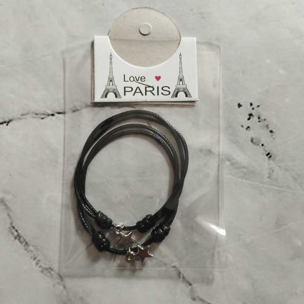 Gelang Couple / Gelang pasangan Waterproff / Gelang Bintang silver