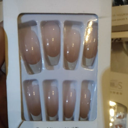 Pekanbaru (24Pcs Free Lem) Kuku Palsu Murah Tahan Air Fashion Nail Art 3D Korea Fake Nails Manicure