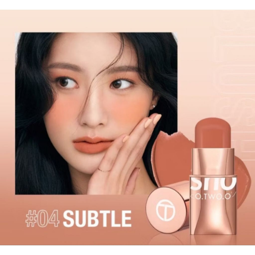 Pekanbaru O.Two.O Makeup Blush Stick Hydrating Glossy Lip & Cheek 6 Colors Beauty Cosmetics