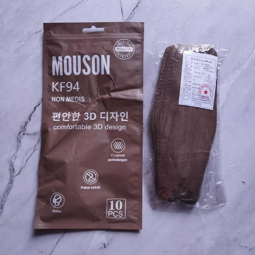 Masker KF94 1 Pak  Isi 10 pcs Masker Earloop Disposable Face Mask Masker Kesehatan Korea