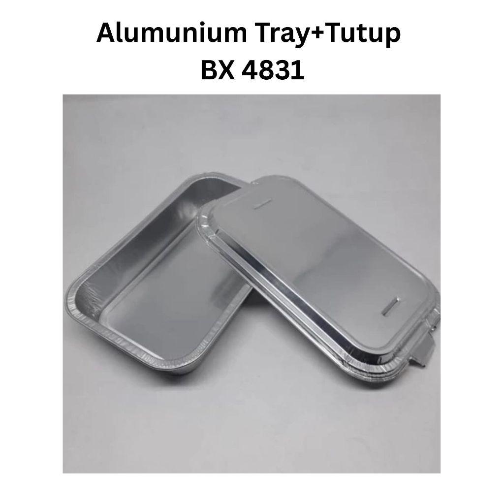 25 Pcs Alumunium Foil Tray BX 4381 Kemasan Dimsum Mentai Lasagna Macaroni Schotel Spaghetti Brulee