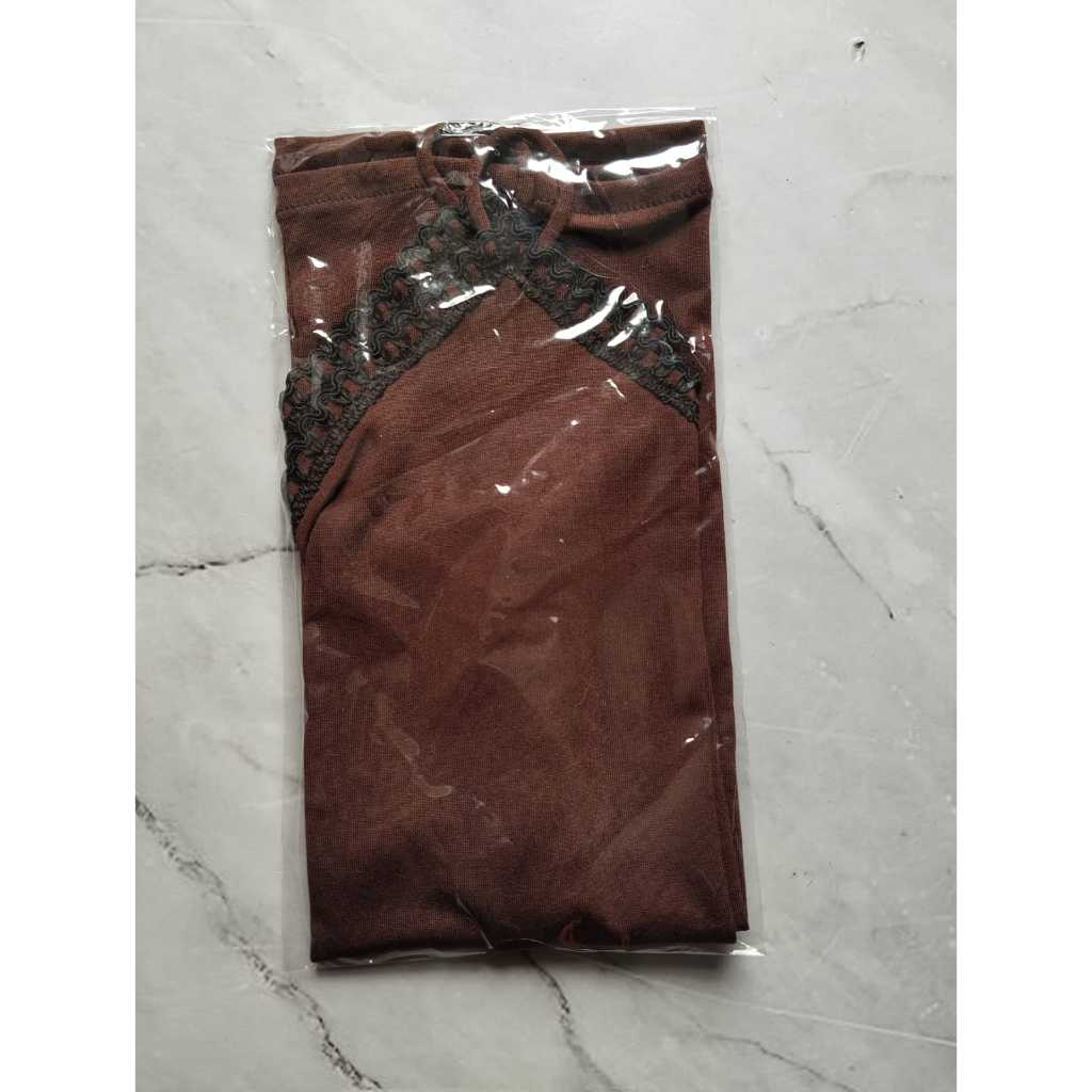 [YL] HANDSOCK CINCIN RENDA / HANDSOCK UMROH HAJI / MANSET RENDA / Handsock Tangan Muslimah untuk Sholat Bahan Jersey
