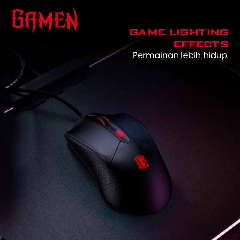 Pekanbaru Gamen Gm100 2400 Dpi Mouse Gaming Wired