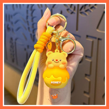 [littlecrab] Gantungan Kunci Honey Butter Bear Tong Madu Keychain Gemoy Beruang Cartoon Aesthetic