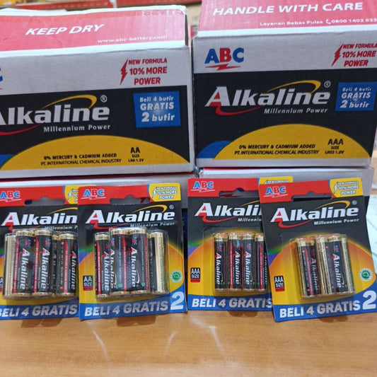 Pekanbaru Baterai Alkaline Abc Aaa / Aa / Baterai Remot A3 / A2 Isi 6Pcs