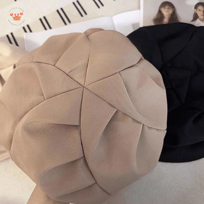[littlecrab] Topi Baret Bentuk Awan Cloud Puff Simple Cute Aesthetic Retro Korean Style Topi Seniman