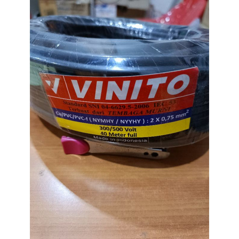 Pekanbaru Kabel Listrik / Kabel Serabut Vinito 2X0,75 Nymhy Per Roll 40Meter / Kabel Putih 2 X 0,75