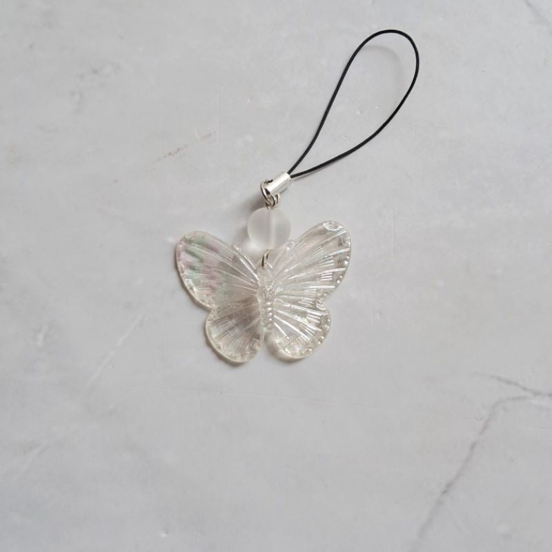 Gantungan hp kupu-kupu / Gantungan kunci butterfly / Gantungan tas / Lanyard HP estetik