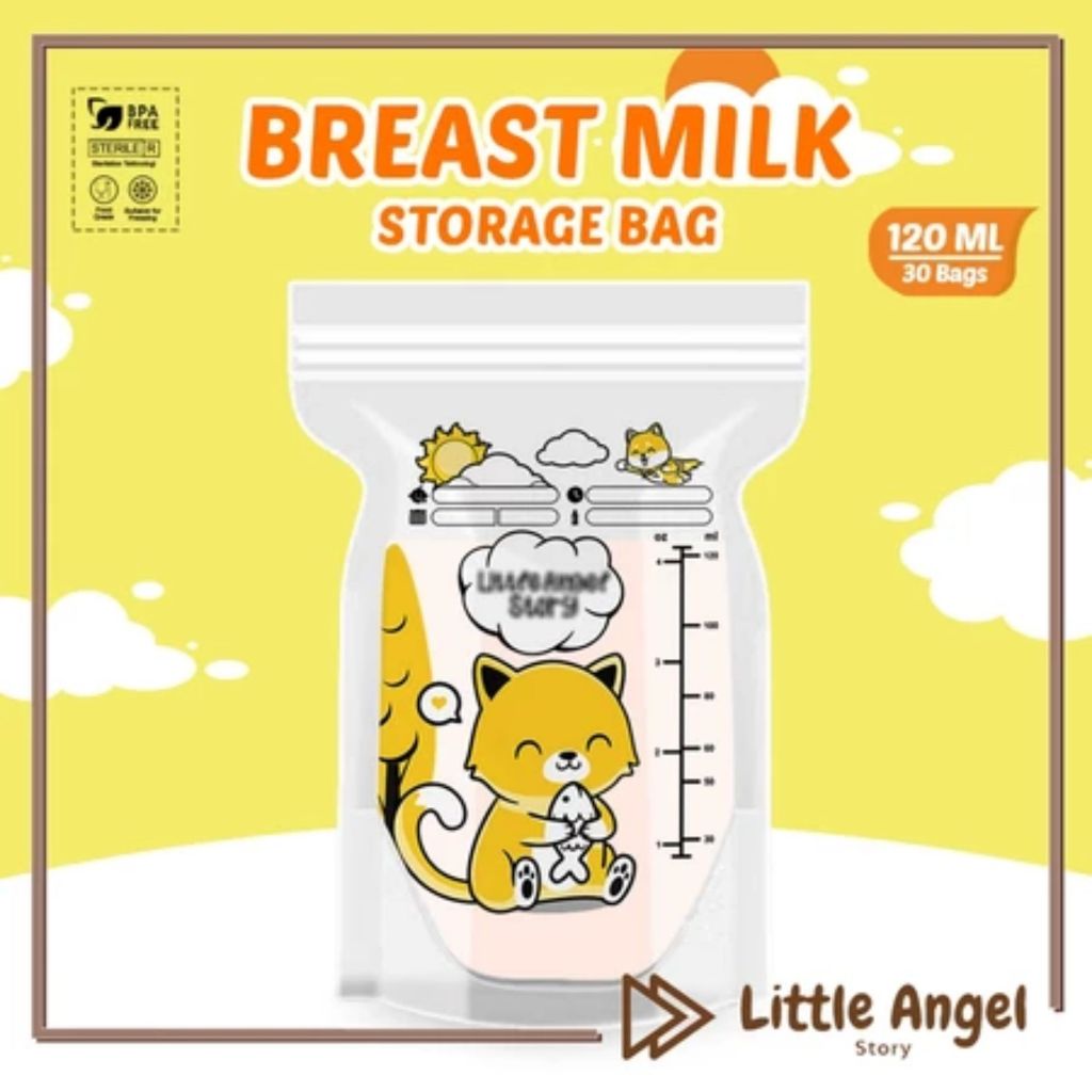 Kantong ASI 120ml - 30 Pcs Baby Breast Milk Storage Bag Double Zipper BPA FREE Kantong Plastik ASIP