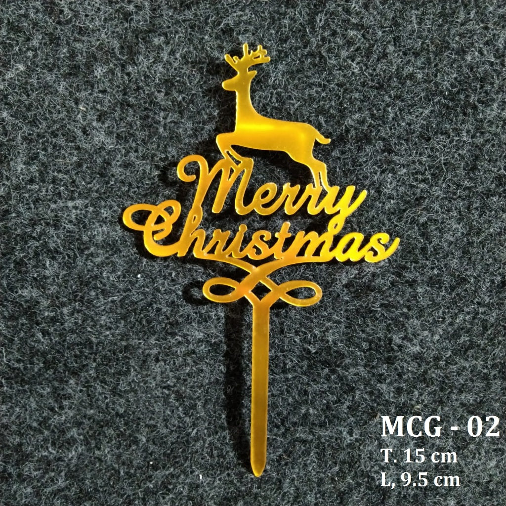 Pekanbaru Christmas Cake Topper / Topper Kue Motif Natal (Instan Only)