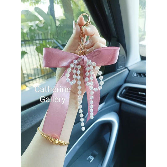 Pekanbaru Gantungan Kunci Pita Mutiara Liora / gantungan tas wanita