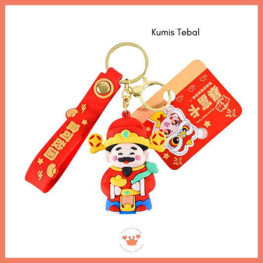 Pekanbaru Gantungan Kunci Cai Shen Ye Dewa Keberuntungan Keychain Lucu Unik Mobil Motor Kunci Rumah