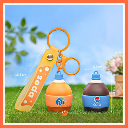 [littlecrab] Gantungan Kunci Botol Soda Gemoy Gendut Cola Keychain Aesthetic Sprite Fanta Pepsi
