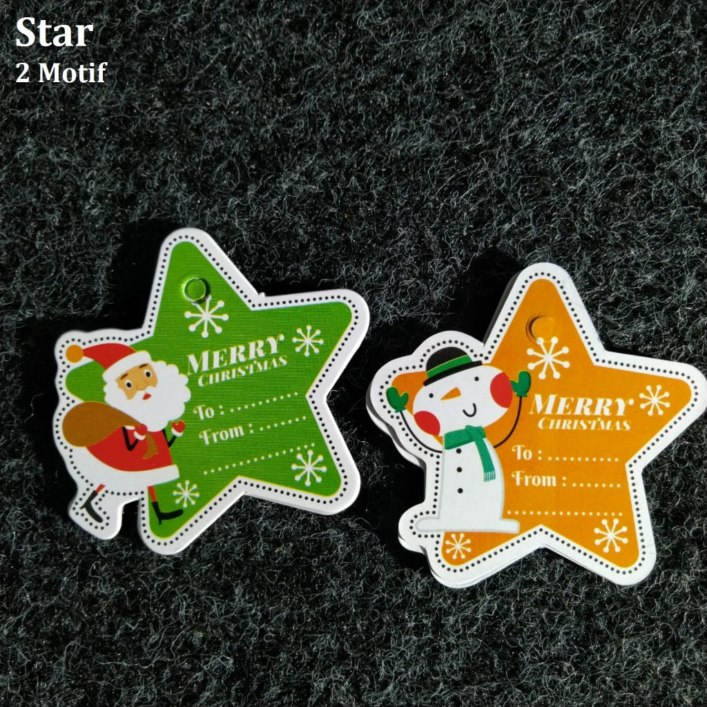 Pekanbaru Christmas Hang Tag / Tag Natal Berbagai Motif Per Pack