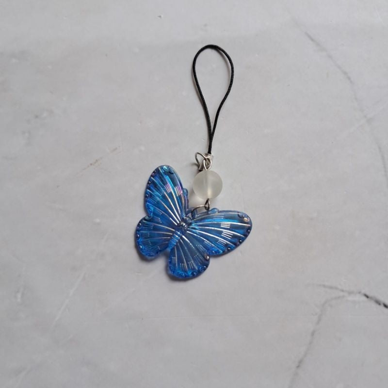 Gantungan hp kupu-kupu / Gantungan kunci butterfly / Gantungan tas / Lanyard HP estetik