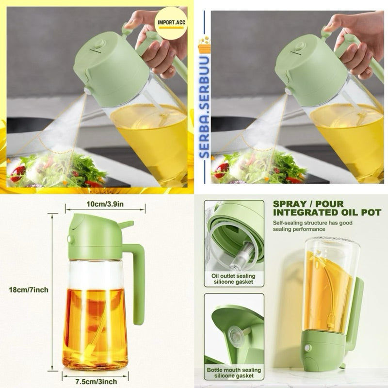(BOTOL MINYAK SPRAY) Oil Botol Kaca Spray Wadah Minyak Serbaguna Semprot Glass Oil Bottle