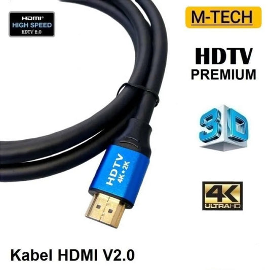Pekanbaru Kabel / Cable M-Tech Hdmi 4K / Hdmi2.0 /Hd 4K Gold Plated - 15 / 20 / 25 Meter