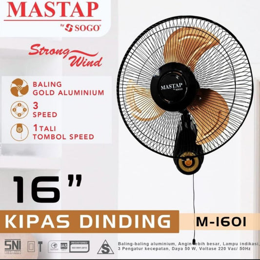 Pekanbaru Kipas Angin Dinding Mastap / Carslan 16 Inch / Kipas Angin Besi 16 Inch M-1601