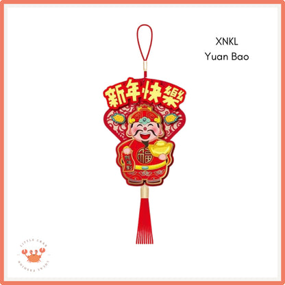 [littlecrab] Gantungan Jumbo Cai Shen Ye  Happy Chinese New Year Merah Timbul Hiasan Pajangan Imlek