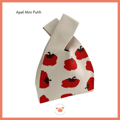 [littlecrab] Tas Rajut Bangkok All Motif Knit Knot Bag Mini Totebag Buffalow Unik Kanvas Premium