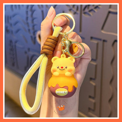 [littlecrab] Gantungan Kunci Honey Butter Bear Tong Madu Keychain Gemoy Beruang Cartoon Aesthetic