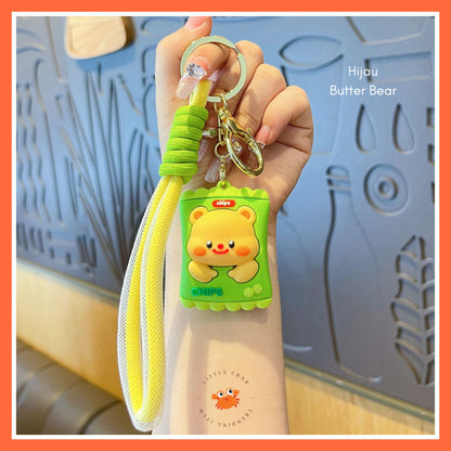 [littlecrab] Gantungan Kunci Snack Butter Bear Loopy Lays Hijau Kuning Keychain Gemoy Aesthetic