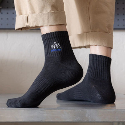 [littlecrab] Kaos Kaki Pendek Motif Gunung Bears High Quality Socks Unisex Simple