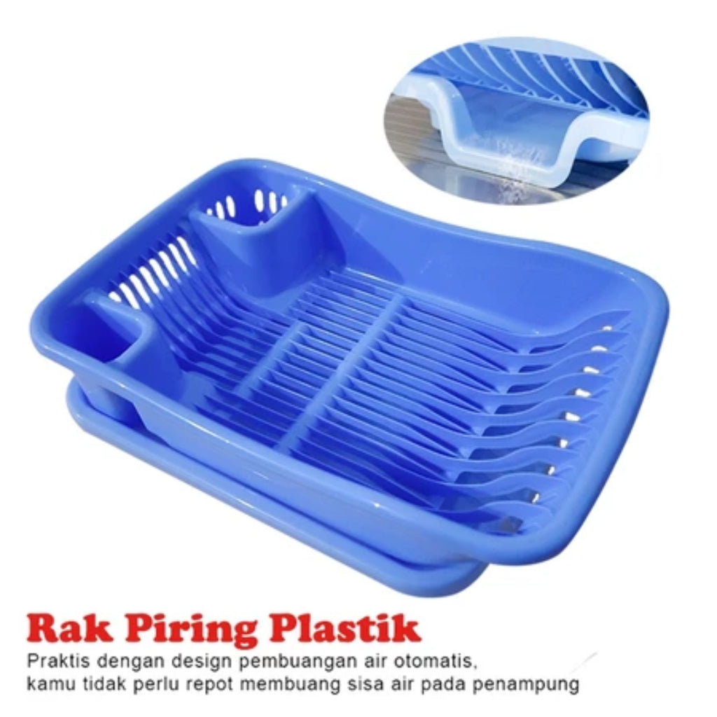 Rak Piring Plastik Dengan Pembuangan Air Otomatis Rak Cuci Piring Wastafel Rak Piring Dan Sendok