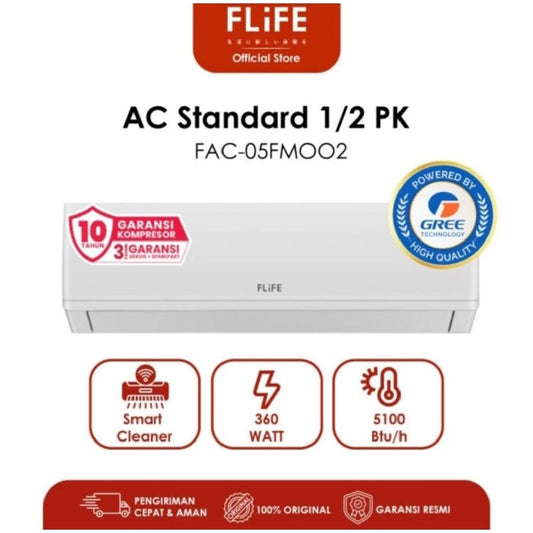 Pekanbaru Ac Flife 1/2 Pk Standard Turbo Mode Fac-05Fm002 - Led Display - Smart Cleaner