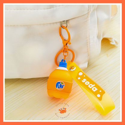 [littlecrab] Gantungan Kunci Botol Soda Gemoy Gendut Cola Keychain Aesthetic Sprite Fanta Pepsi