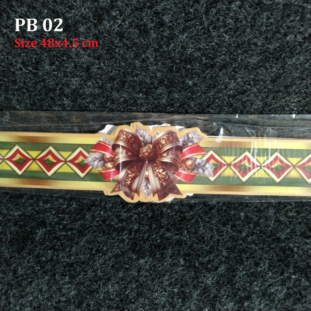 Pekanbaru Christmas Paper Belt / Pita Kertas Natal 48X4.5 Cm Per Pack
