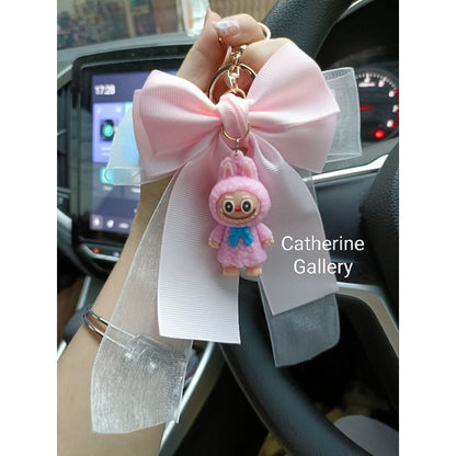 Pekanbaru Gantungan Kunci Pita Labubu / Gantungan Tas Pita Labubu