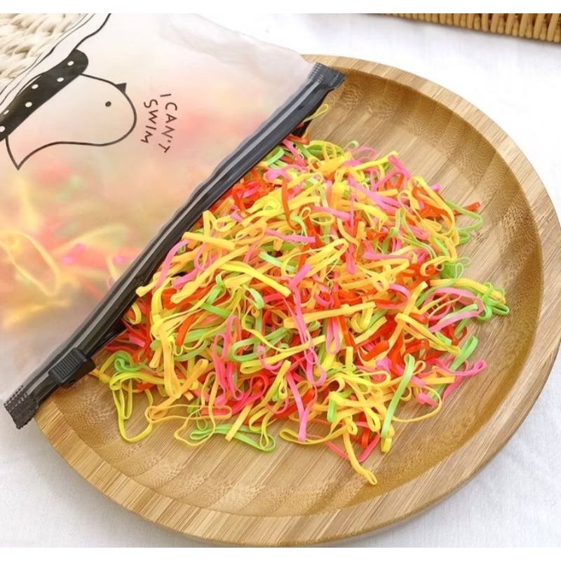 Pekanbaru Free Pouch - 1000Pcs S Ikat Rambut Karet Jepang Anak / Ikat Rambut