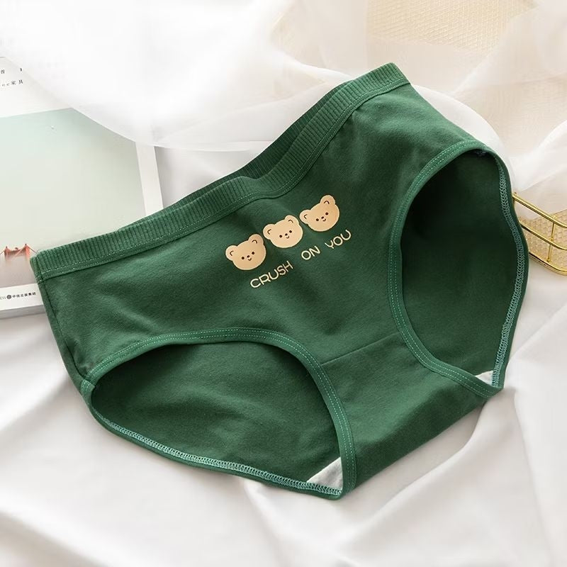 Pekanbaru Celana Dalam Wanita Motif Strawberry Fashion Jepang Crotch Mid Waist
