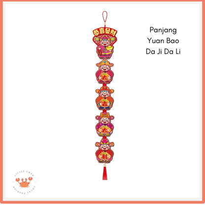 [littlecrab] Gantungan Jumbo Cai Shen Ye  Happy Chinese New Year Merah Timbul Hiasan Pajangan Imlek