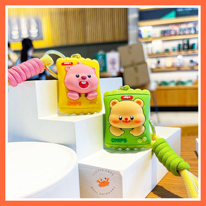 [littlecrab] Gantungan Kunci Snack Butter Bear Loopy Lays Hijau Kuning Keychain Gemoy Aesthetic