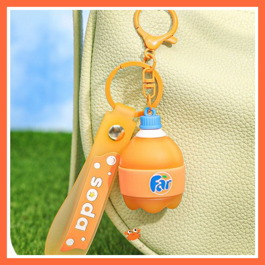 [littlecrab] Gantungan Kunci Botol Soda Gemoy Gendut Cola Keychain Aesthetic Sprite Fanta Pepsi