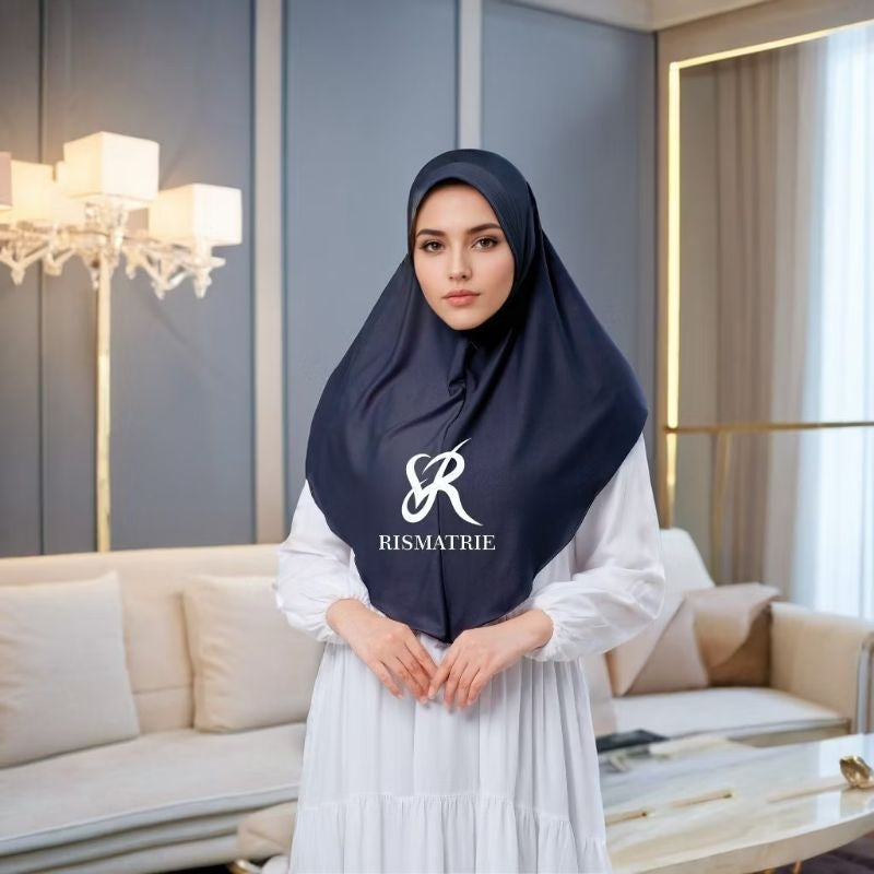 Pekanbaru Hijab Bergo Jersey Hamidah / Bergo Jersey Menutup Dada / Hijab Instan Jersey