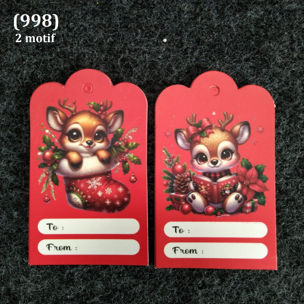 Pekanbaru Christmas Hang Tag / Tag Natal Berbagai Motif Per Pack