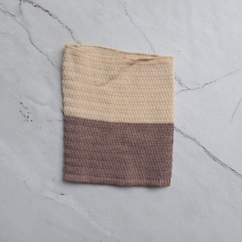 Ciput rajut 2 warna zig-zag/inner rajut dalaman  kerudung/ciput bandana rajut