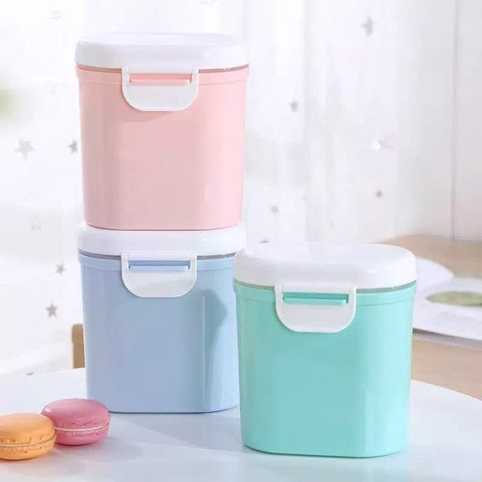 Tempat Kotak Wadah Penyimpanan Susu Bubuk Bayi Traveling Portabel Traveling Sealed Anti Tumpah HQ