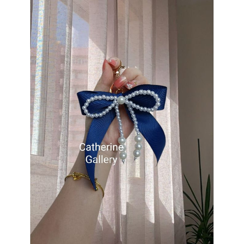 Pekanbaru Gantungan Kunci Pita Mutiara Cherlyn / gantungam tas wanita