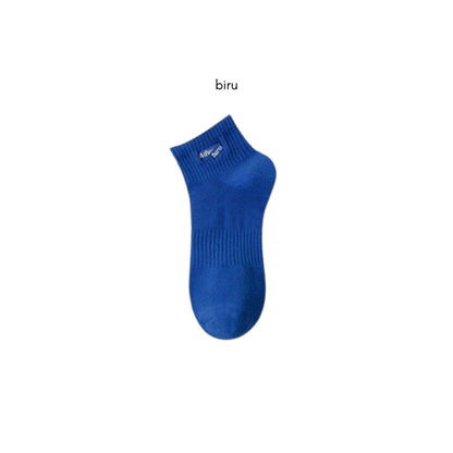 [littlecrab] Kaos Kaki Pendek Adventure High Quality Socks Simple Unisex Hitam Putih Biru Abu